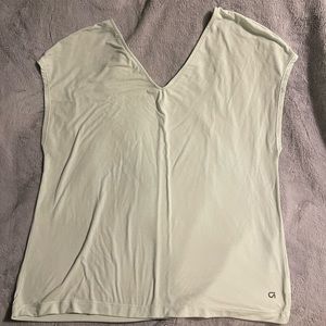 GAP Light Mint Green V-Neck Cap Sleeve Top